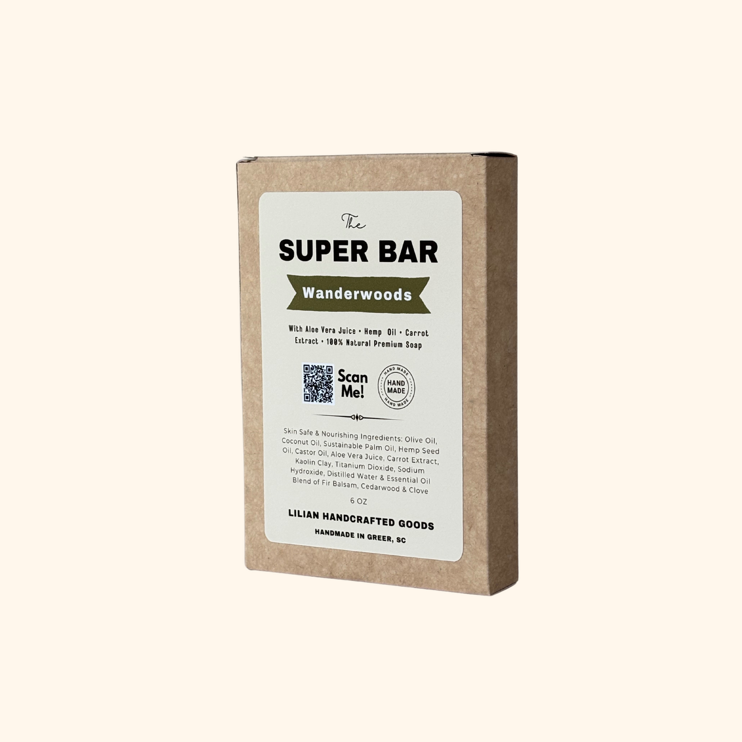 The Super Bar - Wanderwoods 6 Oz Soap Bar