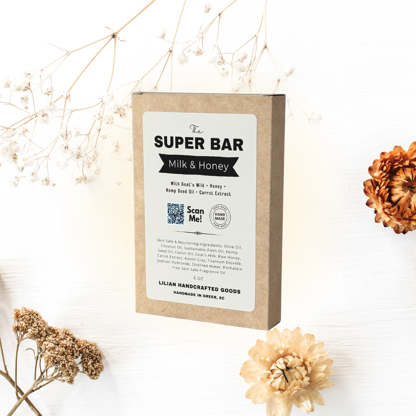 The Super Bar - Milk & Honey 6 Oz Soap Bar